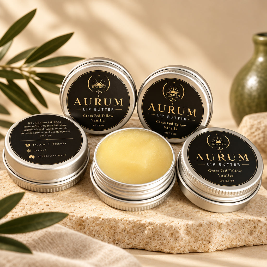 Aurum Tallow Lip Butter — Natural Tallow Lip Balm 10g