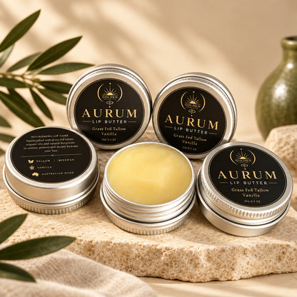 Aurum Tallow Lip Butter — Natural Tallow Lip Balm 10g